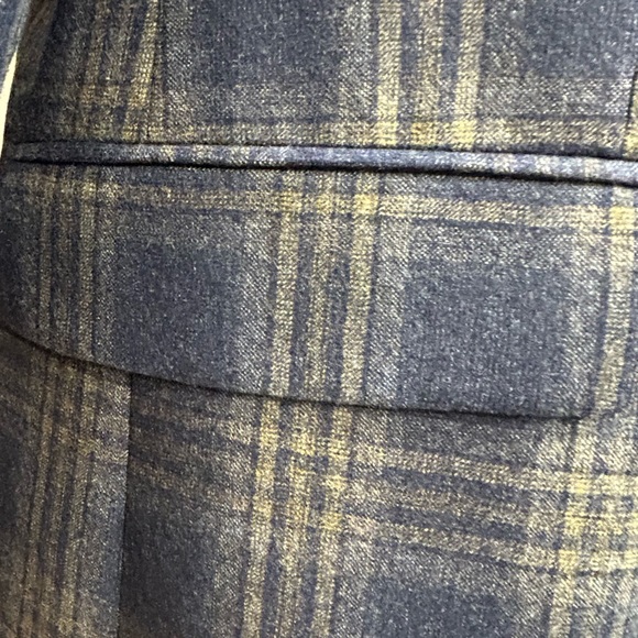 Navy and Yellow Check Pure Wool Sport Jacket - Baumler - Picture 6 of 12